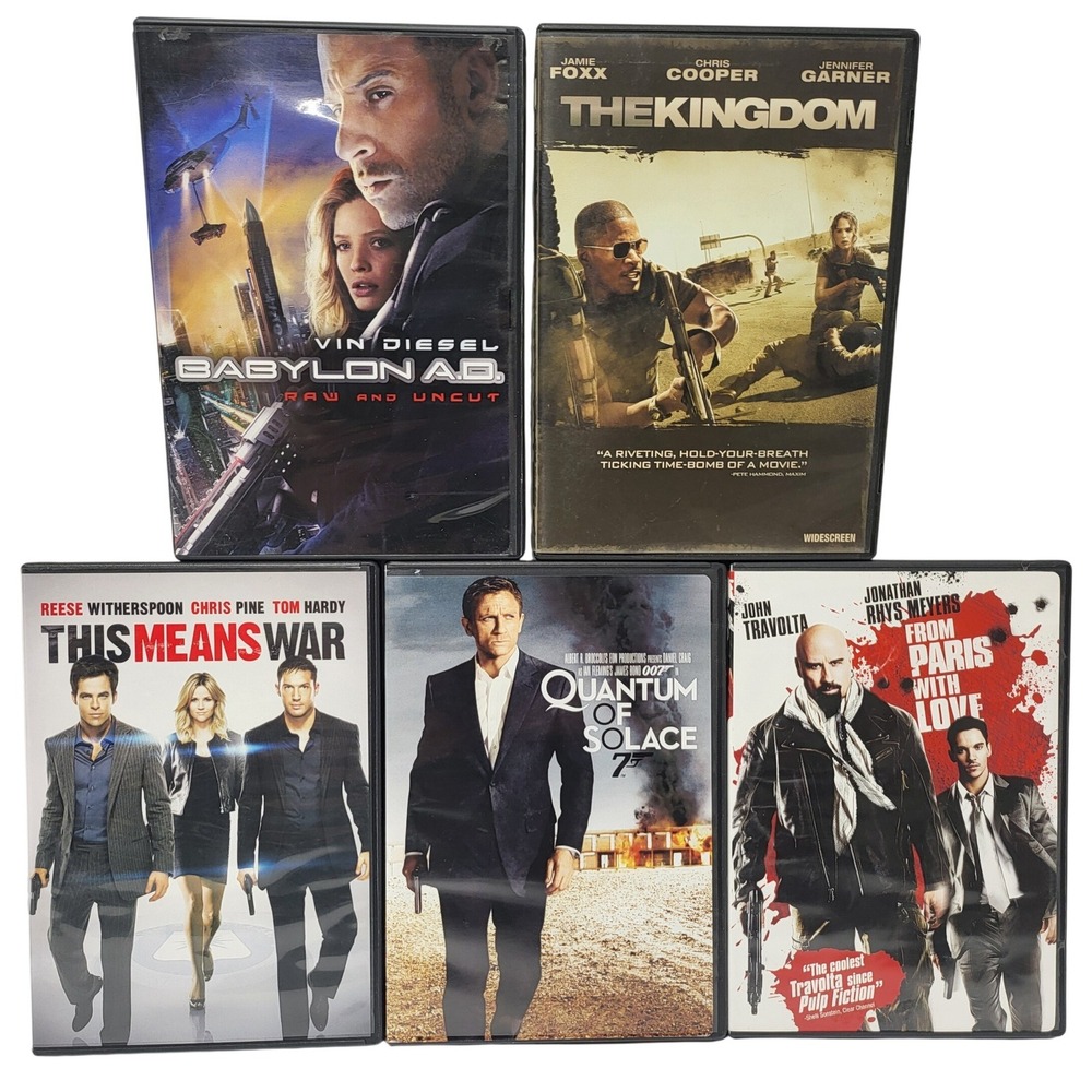 Action Movie Lot Babylon AD The Kingdom This Means War Quantum of Solace 007*